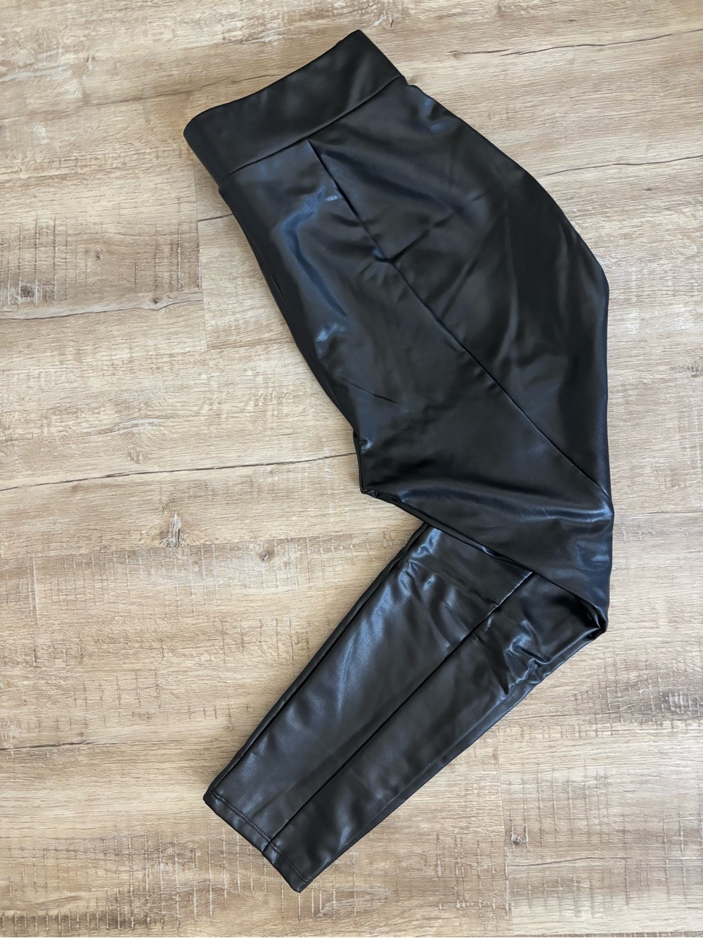 LOFT Black Faux Leather Leggings